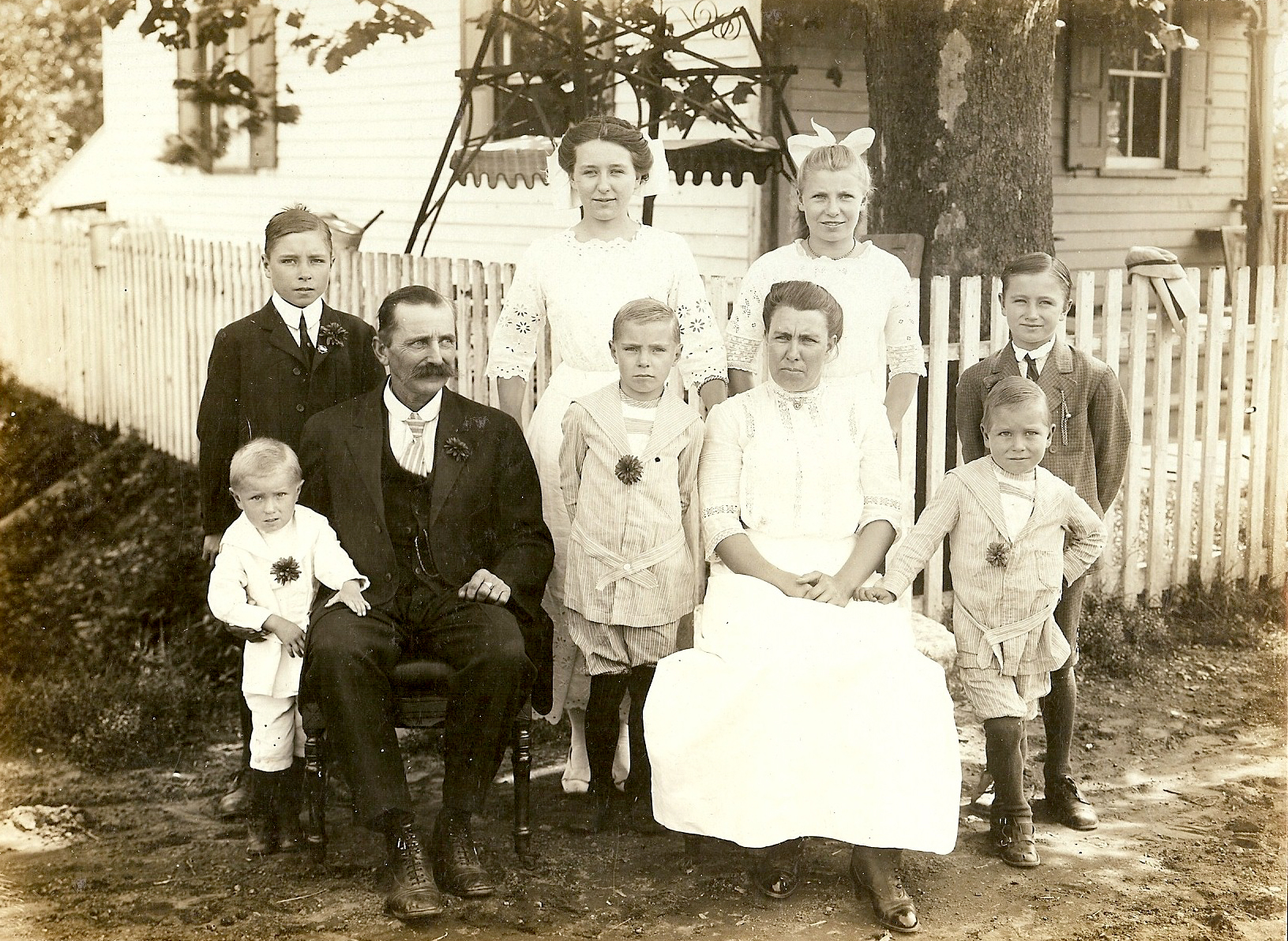 The Arrowsmith Family At Port Mercer; c. 1914