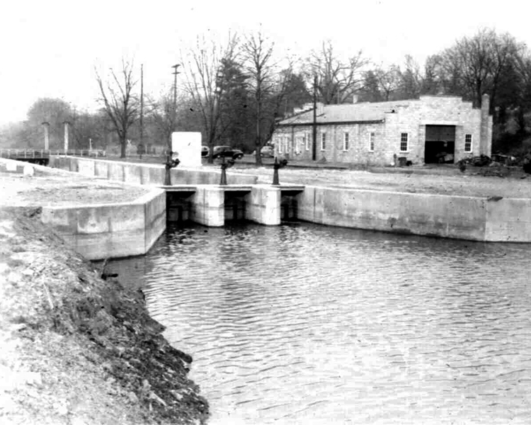 D&R Canal's Lock 8/Kingston; Upstream Sluice Gates After Rehabilitation to Water Supply