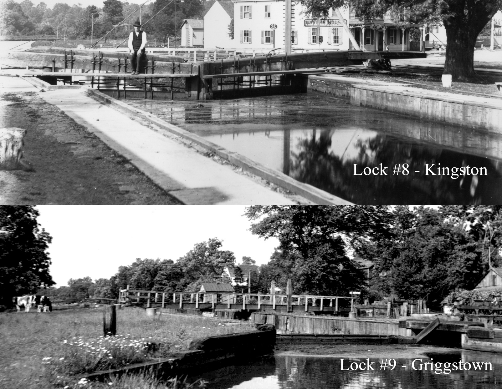 Locks #8 and #9: Kingston and Griggstown; c. 1900; DRCSP