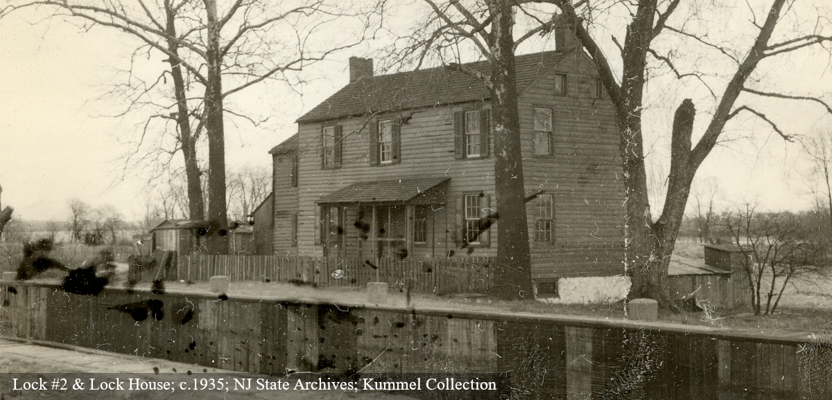 Lock 2 and Lockhouse; c. 1935, NJ State Archives; Kummel Collection