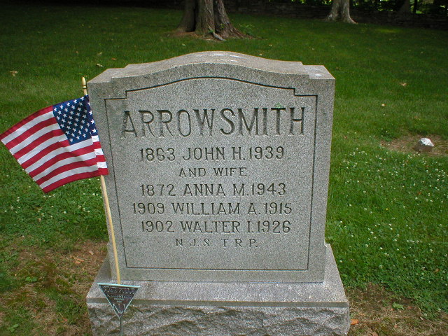 The Arrowsmith Headstone; Lawrenceville Cemetery