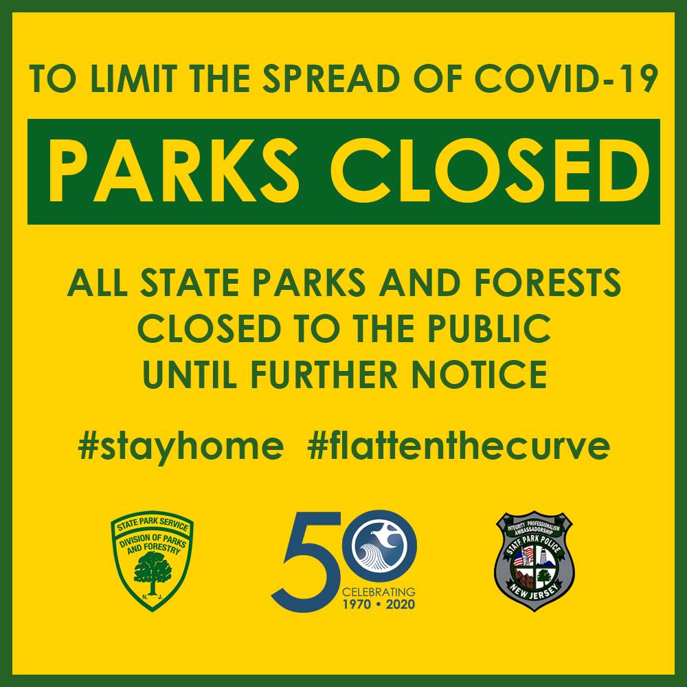 Limit the Spread of COVID-19: NJ State Parks Closed